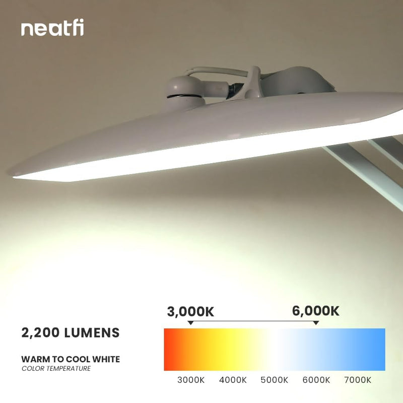 LED Desk Lamp Lumens 50CM Wide Head Dimmable