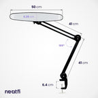 LED Desk Lamp Lumens 50CM Wide Head Dimmable
