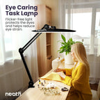 LED Desk Lamp Lumens 50CM Wide Head Dimmable