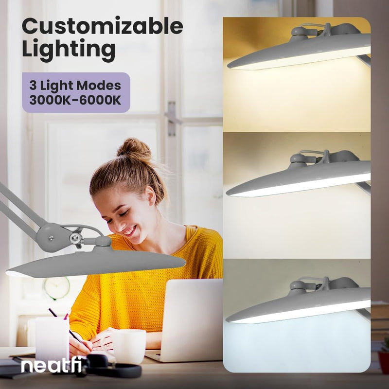 LED Desk Lamp Lumens 50CM Wide Head Dimmable