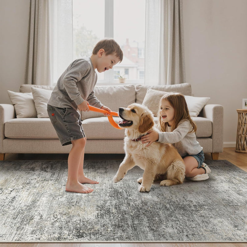 Xl Washable Rug Abstract Area Rugs