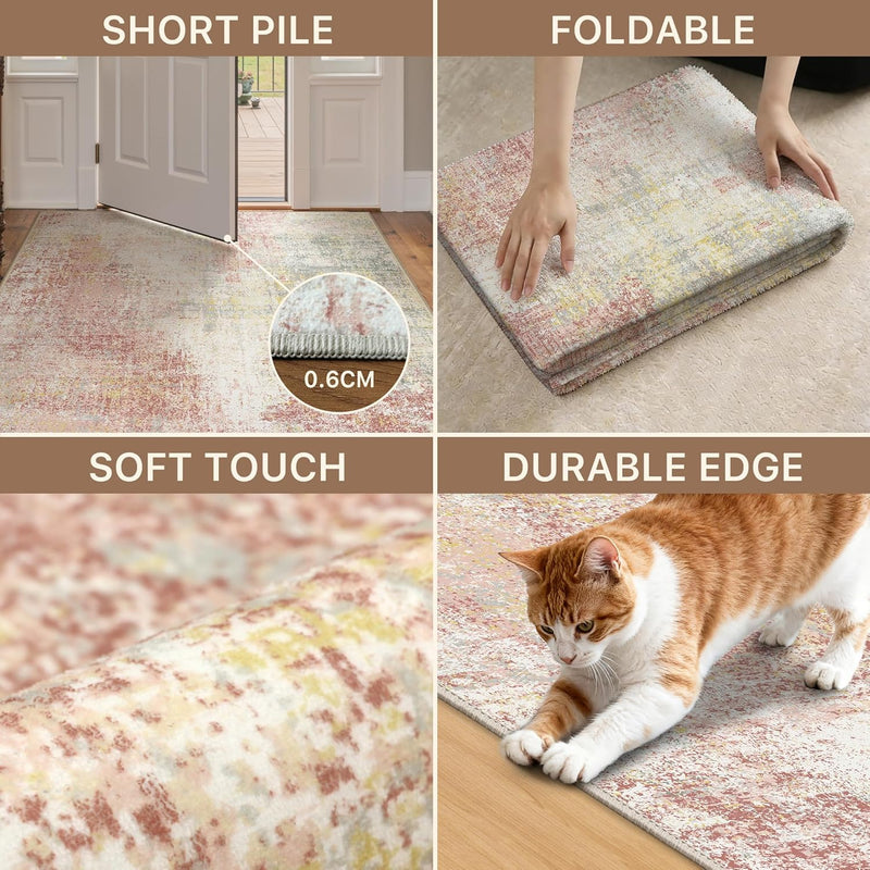 Xl Washable Rug Abstract Area Rugs