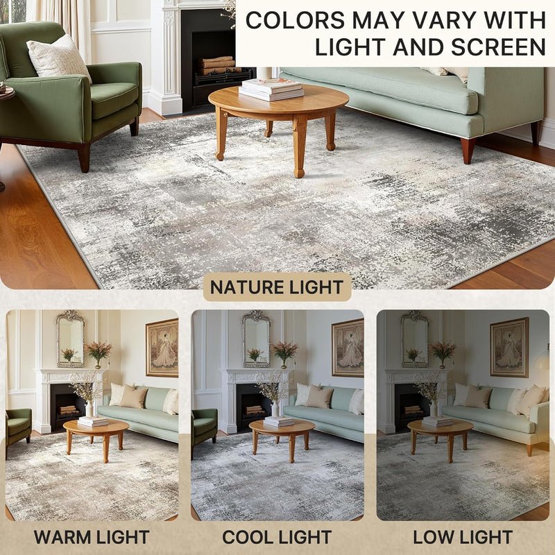 Xl Washable Rug Abstract Area Rugs
