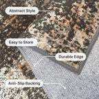 Xl Washable Rugs Abstract Area for Bedroom