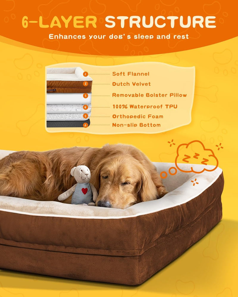 Xxl Orthopaedic Dog Bed Waterproof Sofa