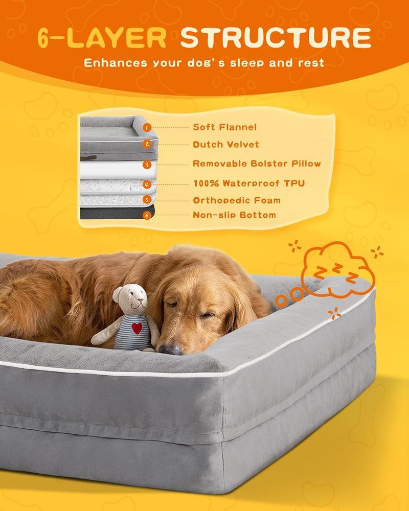 Xxl Orthopaedic Dog Bed Waterproof Sofa