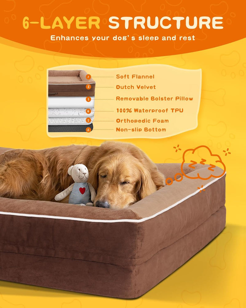 Xxl Orthopaedic Dog Bed Waterproof Sofa