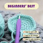 Yarn for Crocheting Soft Beginner Easy-To-See Stitches 24