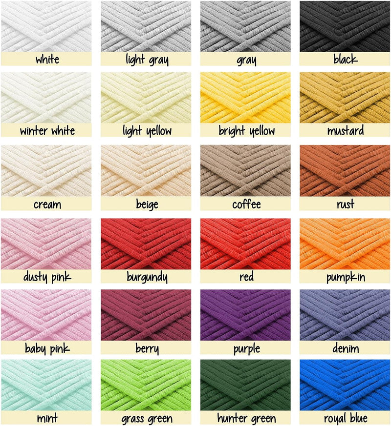 Yarn for Crocheting Soft Beginner Easy-To-See Stitches 24