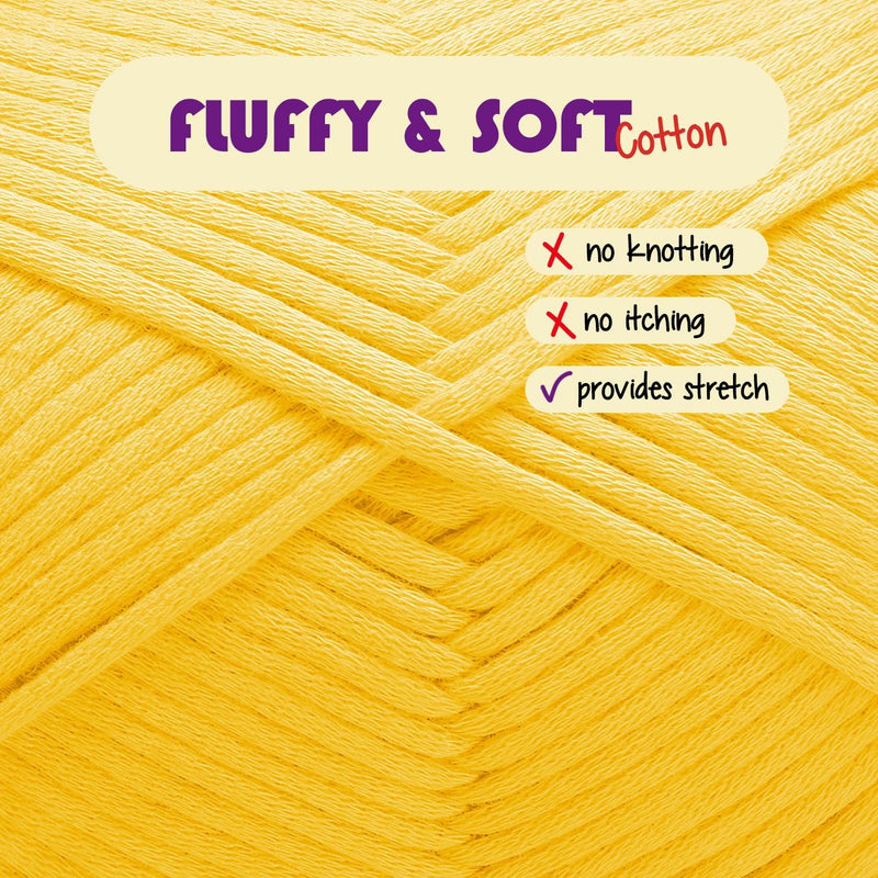 Yarn for Crocheting Soft Beginner Easy-To-See Stitches 24