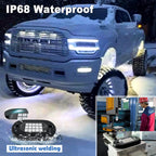 Yilaie RGB LED Rock Lights 4pcs Underglow Light