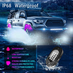 Yilaie RGB LED Rock Lights 4pcs Underglow Light