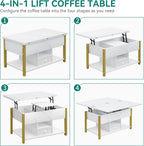 Yitahome Lift Top Coffee Table with Drawers 4
