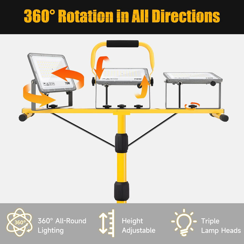 LED Work Light with Tripod 21000lm 3 Adjustable