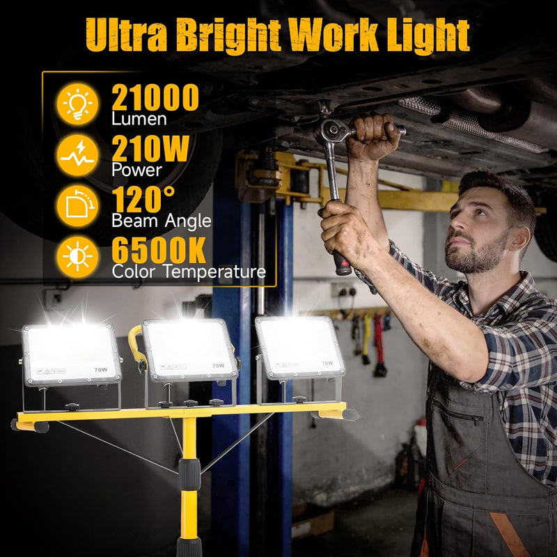 LED Work Light with Tripod 21000lm 3 Adjustable