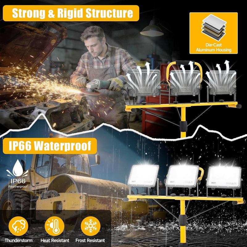 LED Work Light with Tripod 21000lm 3 Adjustable