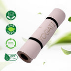 Yoga Mat with Alignment Lines. Mats Carry Strap