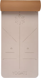 Yoga Mat with Alignment Lines. Mats Carry Strap