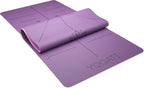 Yoga Mat with Alignment Lines. Mats Carry Strap