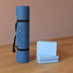 Yoga Mat with Alignment Lines. Mats Carry Strap
