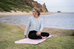 Yoga Mat with Alignment Lines. Mats Carry Strap