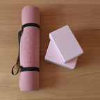 Yoga Mat with Alignment Lines. Mats Carry Strap