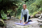 Yoga Mat with Alignment Lines. Mats Carry Strap