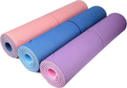 Yoga Mat with Alignment Lines. Mats Carry Strap