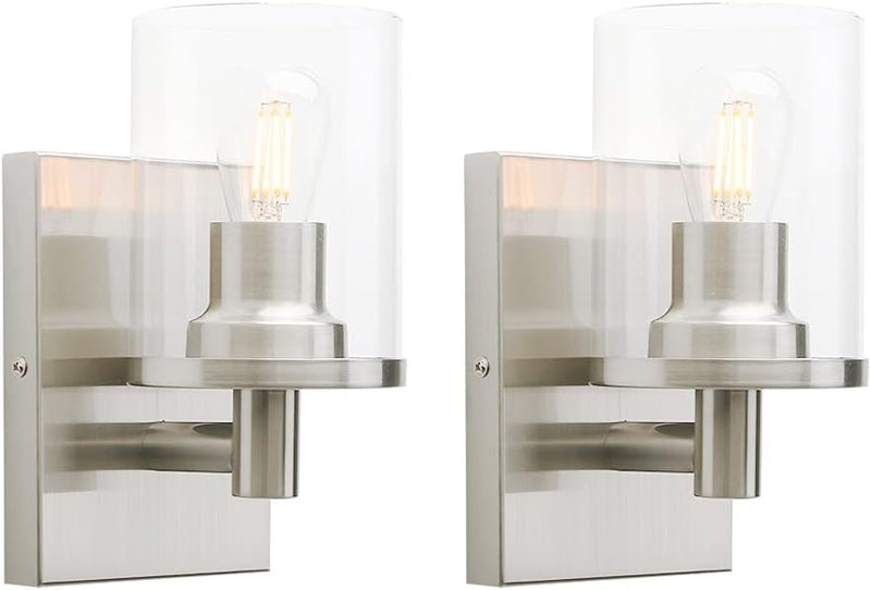Lighting Pack of 2 Modern Glass Wall Lights