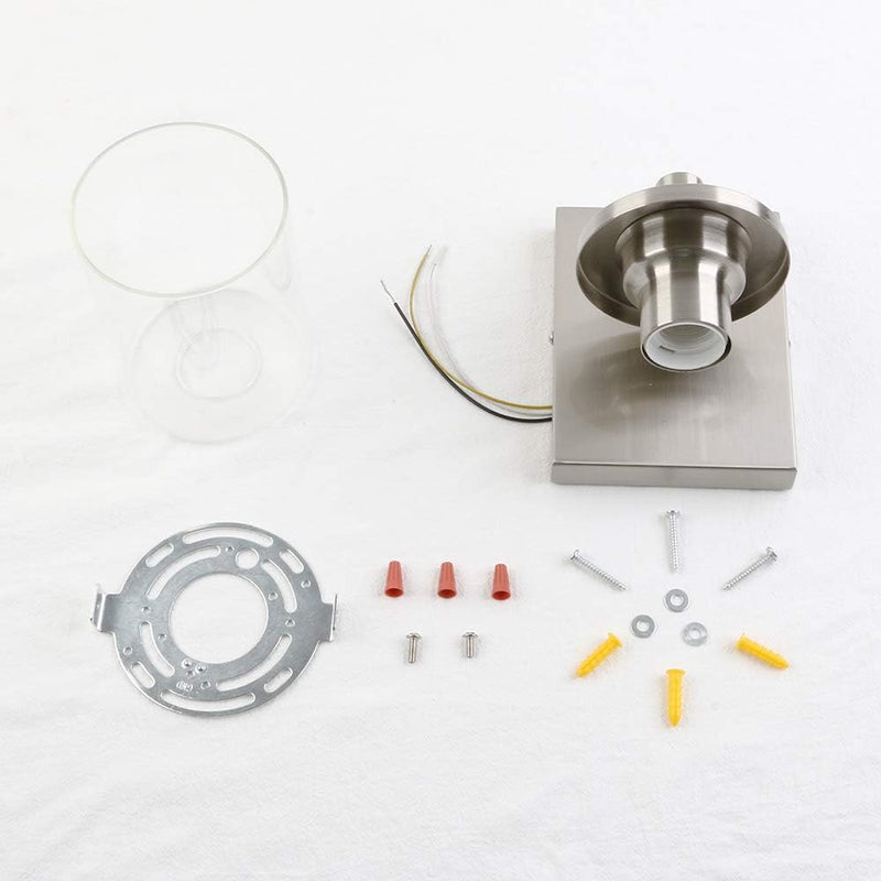 Lighting Pack of 2 Modern Glass Wall Lights