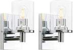 Lighting Pack of 2 Modern Glass Wall Lights