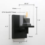 Lighting Pack of 2 Modern Glass Wall Lights