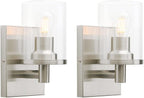 Lighting Pack of 2 Modern Glass Wall Lights