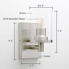 Lighting Pack of 2 Modern Glass Wall Lights