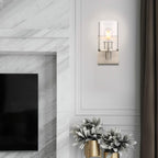 Lighting Pack of 2 Modern Glass Wall Lights