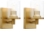 Lighting Pack of 2 Modern Glass Wall Lights