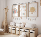 You Are My Sunshine Unframed Prints with Rainbow (Set of 3)