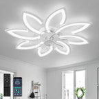 35.4" Ceiling Fans with Lights and Remote LED