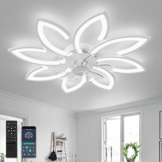 35.4" Ceiling Fans with Lights and Remote LED