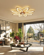 35.4" Ceiling Fans with Lights and Remote LED