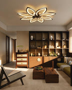 35.4" Ceiling Fans with Lights and Remote LED