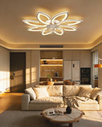 35.4" Ceiling Fans with Lights and Remote LED