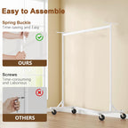 Z Clothes Rack with Cover Metal