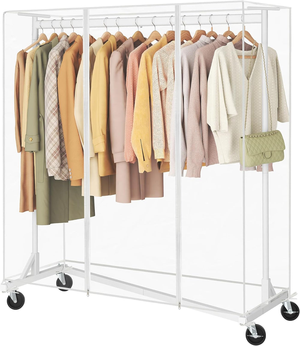 Z Clothes Rack with Cover Metal
