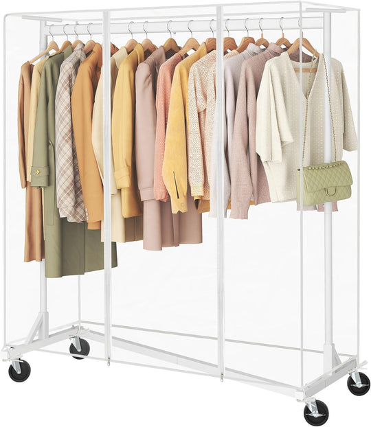 Z Clothes Rack with Cover Metal