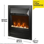 2KW Stainless Steel Electric Inset Fire Stove