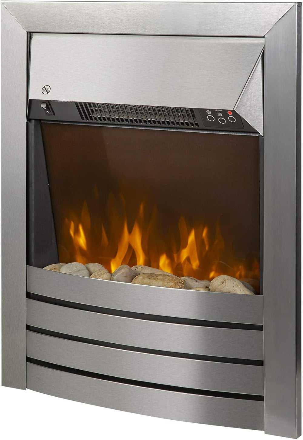 2KW Stainless Steel Electric Inset Fire Stove