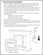 2KW Stainless Steel Electric Inset Fire Stove