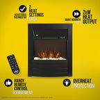 2KW Stainless Steel Electric Inset Fire Stove