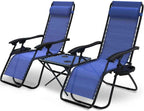 Zero Gravity Chair Folding Sun Loungers Recliner Garden